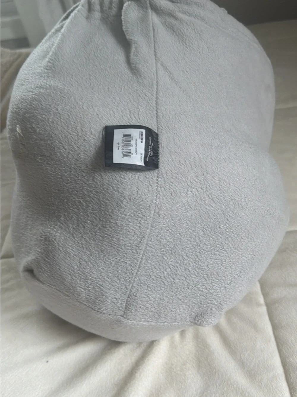 Cuddl Duds Plush Blanket in Light Gray with Black Tag